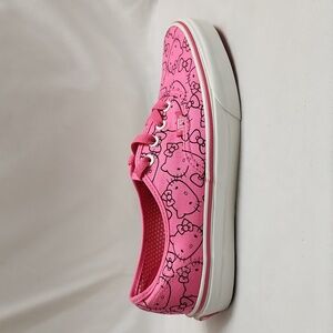 Vans X Hello Kitty Pink And Black Sneakers (Unisex M Size 6, W Size 7.5)